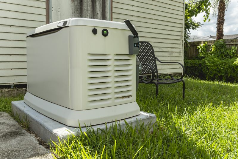 Residential Backup Generator in Backyard